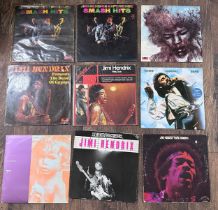Jimi Hendrix and others - selection of Jimi Hendrix vinyl records to include Rare Hendrix, Legends