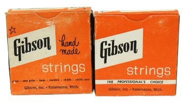 Two packs of vintage Gibson electric twelve string sets, with original boxes; together with a K &