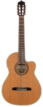 Santos Martinez SM675CEA electro-acoustic nylon string guitar, with rosewood back and sides and