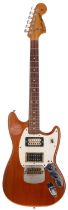 Heavily modified 1966 Fender Mustang electric guitar, made in USA;Â Body: stripped to natural,