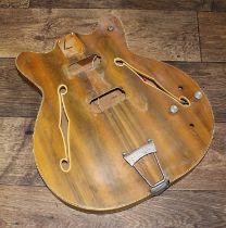 1960s Fender Coronada Wild Wood electric guitar body for spares/repair