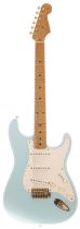 2002 Fender Classic Series 50s Stratocaster electric guitar, made in Mexico; Body: blue finish,