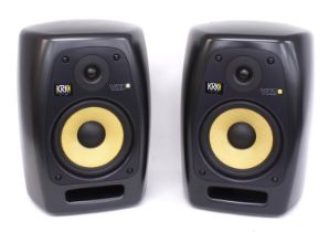 Pair of KRK VXT8 studio reference speakers, one in working order, one in need of repair *Please