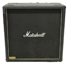 1980s Marshall 1982B 4 x 12 guitar amplifier speaker cabinet, made in England, bearing Matt Snowball