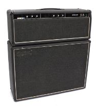 1970s Kelly twin channel guitar amplifier head, with matching twin speaker cabinet *A close relation