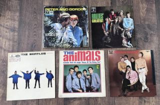 Five vinyl record LPs to include The Beatles 'Help!', The Animals, Manfred Mann 'Mann Made',