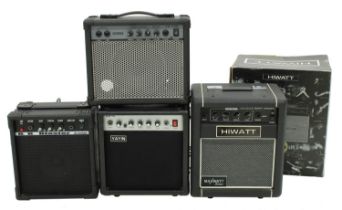 Hiwatt Maxwatt Series Hurricane practice guitar amplifier, boxed; together with three further