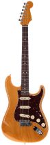 2020 Fender American Ultra Stratocaster electric guitar, made in USA; Body: aged natural finished