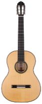 2020 John Hall Guitars classical guitar; Body: oil finished maple back and sides with European