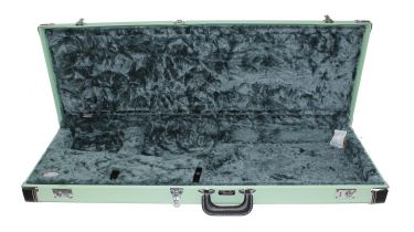 Fender surf green tolex electric guitar hard case