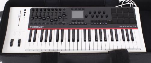 Nektar Panorama P4 midi controller keyboard, within a Gator trolley flight case *Please note: