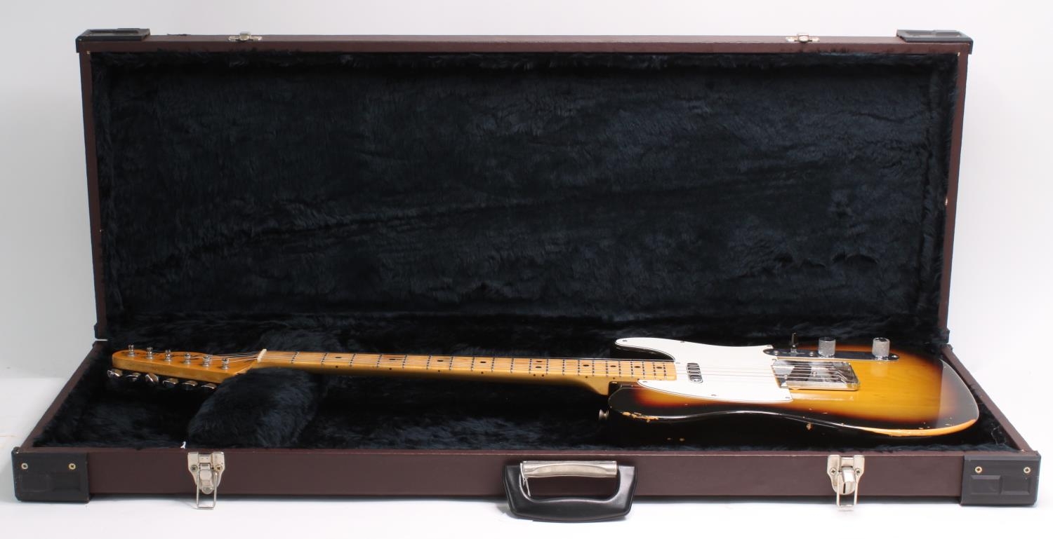 1973 Fender Telecaster electric guitar, made in USA;Â Body: sunburst finish, fading to the front, - Image 4 of 4