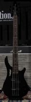Tanglewood Rebel 5K five string bass guitar; Body: trans green finish, scratch to back contour,