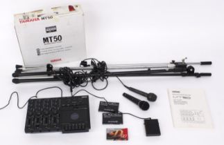 Yamaha MT50 multi-track cassette recorder, boxed; together with a JHS dynamic microphone, a