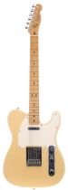 1983 Fender Standard Telecaster electric guitar, made in USA; Body: blonde finish, a few very