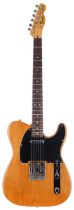 1970 Fender Telecaster electric guitar, made in USA; Body: stripped and varnished, humbucker rout to