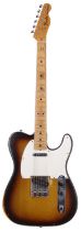 1973 Fender Telecaster electric guitar, made in USA;Â Body: sunburst finish, fading to the front,