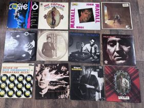 Selection of vinyl records from mainly solo artists including John Mayall, Leonard Cohen, Donovan,