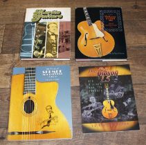 Four good guitar reference books to include Francois Charle 'The Story of Selmer Maccaferri