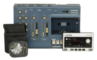 Tascam Mini Studio Porta 02 cassette recorder; together with a Boss BR80 Micro BR digital recorder