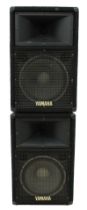 Pair of Yamaha S112IVN PA speakers *Please note: Gardiner Houlgate do not guarantee the full working