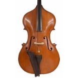 Good modern English double bass by and labelled Made by John Bedingfield, Westcliff on Sea, 1988,