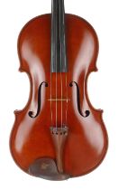 Good modern English viola by and labelled 'Edwin Leslie' Made for Les Collier by Wilfred G. Saunders