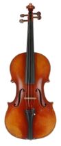 French viola labelled Jerome Thibouville-Lamy & Co on the treble side, 15 1/2", 39.40cm