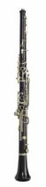 African blackwood oboe with German silver keywork, signed B, 1910, Orthoton, (crown), Otto Monnig,