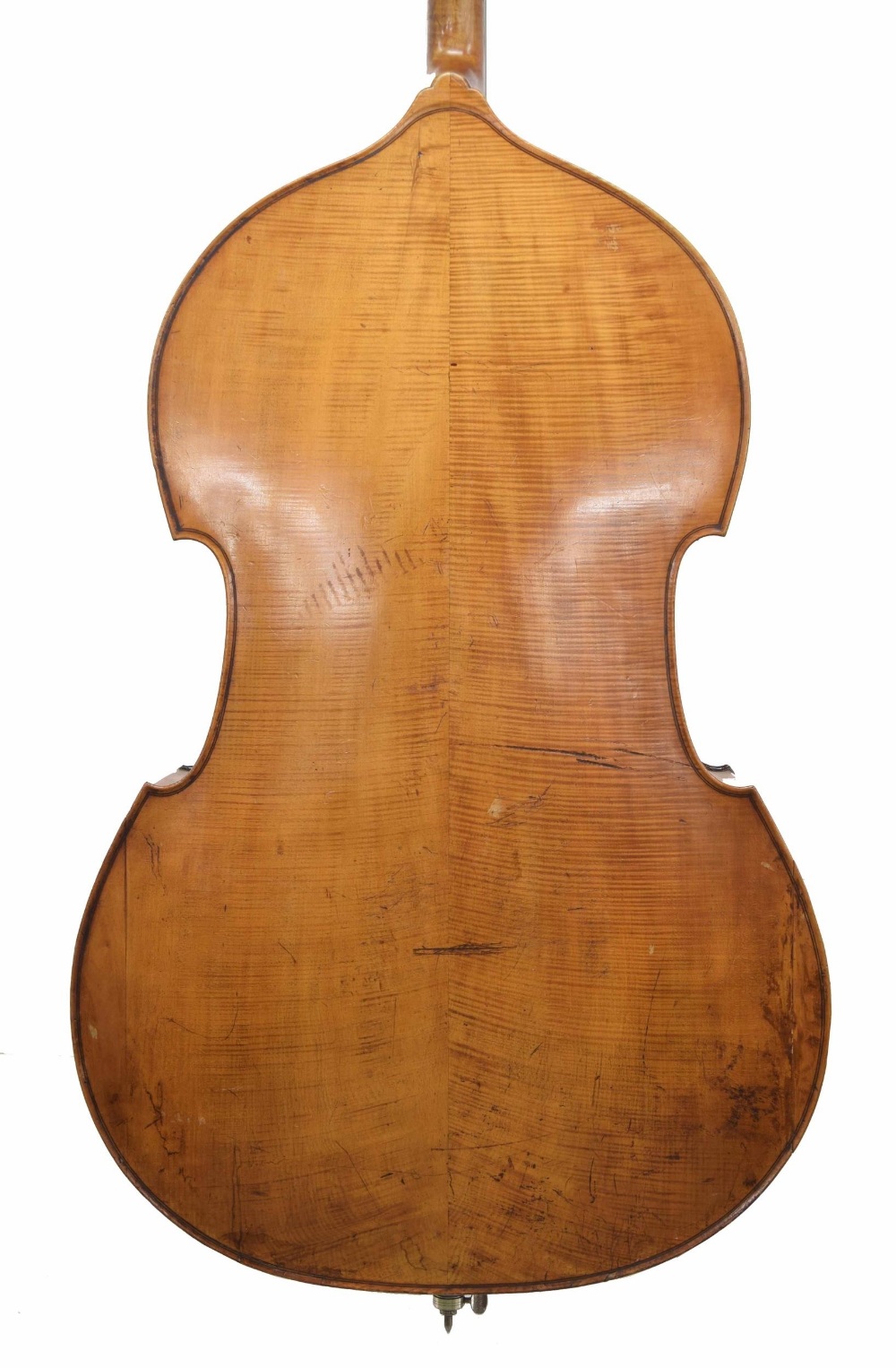 Good French double bass probably from the Buthod workshop, Mirecourt circa 1880, unlabelled, - Bild 2 aus 3