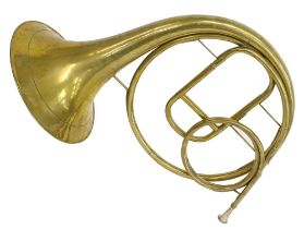 Natural horn in brass with red and gold decoration inside bell, signed L.Embach & Co Amsterdam, made