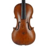 19th century violin in need of restoration, unlabelled, 14 1/2", 36.80cm