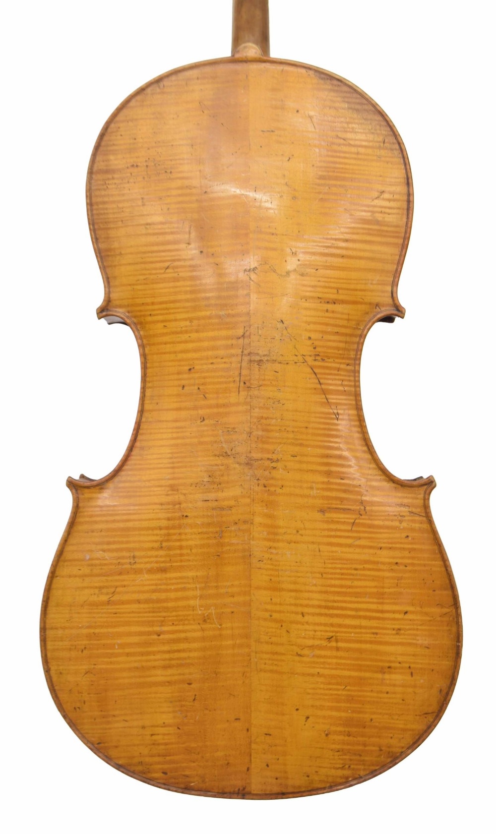 19th century violoncello, partially restored and with new replacement rib to the upper bass side - Image 2 of 3