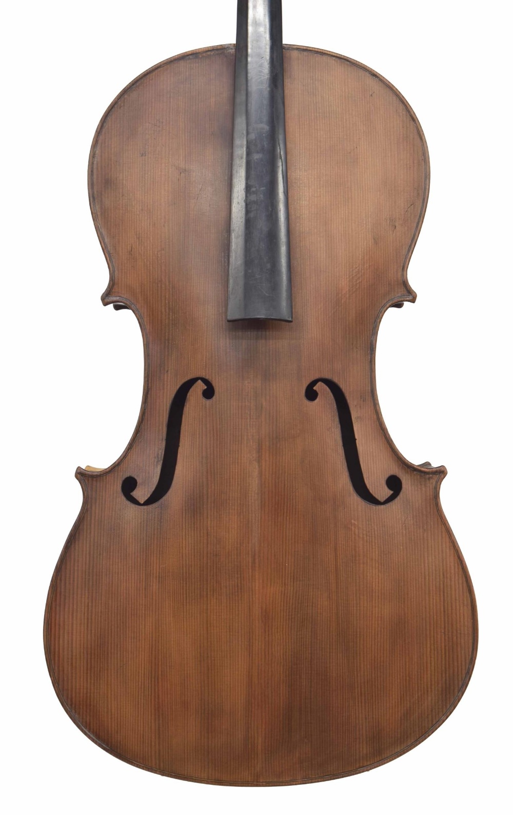 Interesting 19th century violoncello in need of further restoration, 29 1/4", 74.20cm, hard case