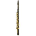 Ebonite 1867 copy flute with gold plated keywork, signed A. Collard & Co, Patent, 211 Oxford Street,