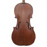 Old restored violoncello, 29 3/4", 75.60cm, hard case