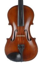 Good English violin by and labelled Made by Bert Smith, 'East View', Coniston, Lancs. 1961, the