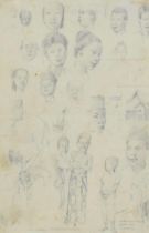 Jack Bridger Chalker A.R.C.A., R.W.A., F.M.A.A., (1918-2014) - "Malay Children", signed Chalker,