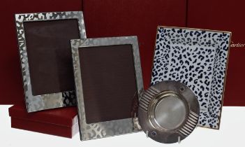 Cartier - Leopard Print Porcelaine de Limoges rectangle tray, 8" x 6", signed made in France, with