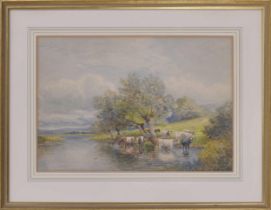 John Bates Noel (fl. 1892 - c. 1919) - "The Banks of the Avon", signed and dated 1909, also