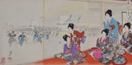 Yoshu (Hashimoto) Chikanobu (Japanese 1838-1912) - The series of Life of Women in Chiyoda Castle,