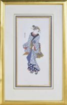 J. D. Taylor M.A. (20th/21st century) - Study of a Japanese Geisha Girl, signed, watercolour and