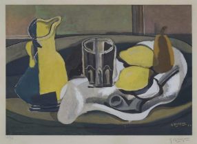 Georges Braque (20th century) - Still life of fruit, a jug and glass, limited edition coloured