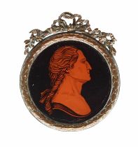 19th/20th Century School -  Intaglio profile portrait of George Washington, inscribed verso,