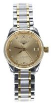 Longines Master Collection automatic stainless steel and gold lady's wristwatch, reference no. L2
