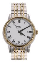 Tissot 1853 Carson bicolour gold plated and stainless steel gentleman's wristwatch, reference no.
