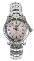 Tag Heuer Link 200m stainless steel lady's wristwatch, reference no. WJ1315-1, serial no. YZxxxx,