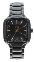 Rado True Square black ceramic lady's wristwatch, reference no. R27080172, serial no. 16558xxx,