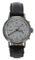 Movado triple calendar stainless steel gentleman's wristwatch, case no. A4979xx 148xx, circular