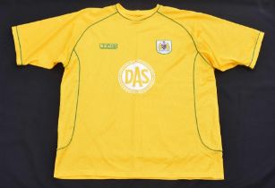 Bristol City - Short sleeved yellow (away) football shirt, TFG (manufacturer), DAS (sponsor),